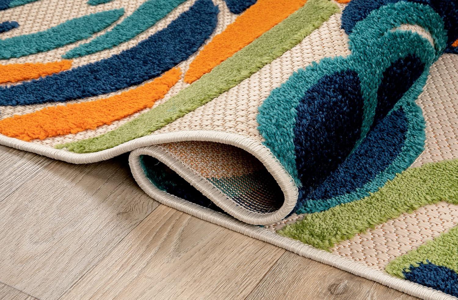 imageRugshop Ravenna Modern Large Floral Flowers IndoorOutdoor Area Rug 5 x 7 MultiMulti Color