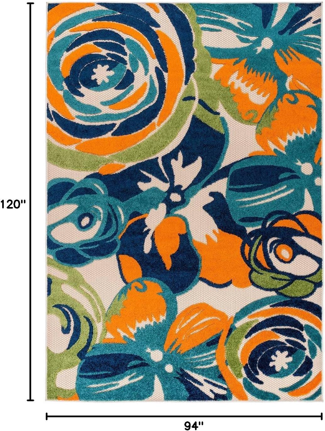 imageRugshop Ravenna Modern Large Floral Flowers IndoorOutdoor Area Rug 5 x 7 MultiMulti Color
