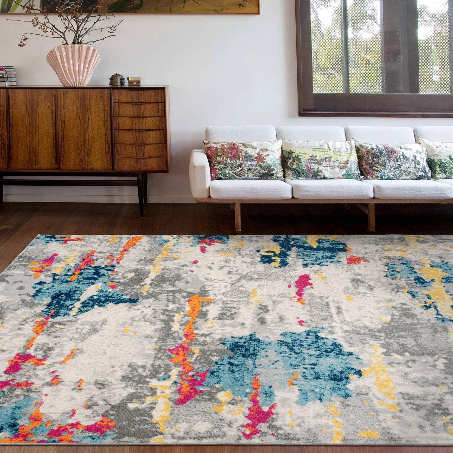 imageRugshop Sky Collection Transitional Abstract Area Rug 5 x 7 MultiMulti Color