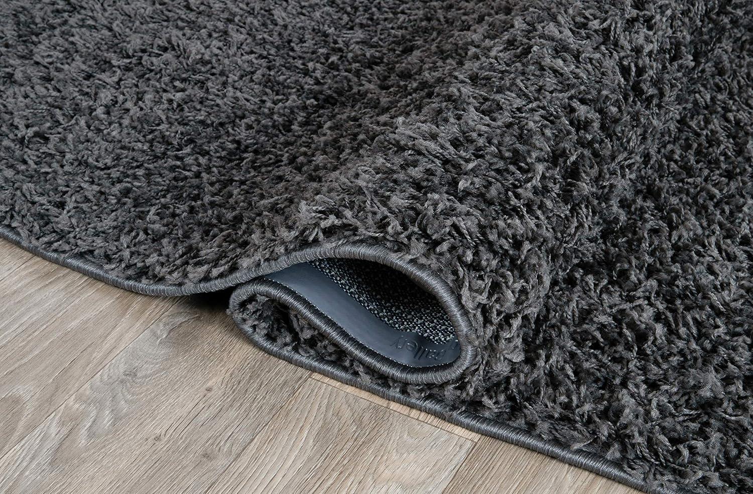 imageRugshop Solid Cozy Plush Shag Area Rug 5 x 7 Dark Gray