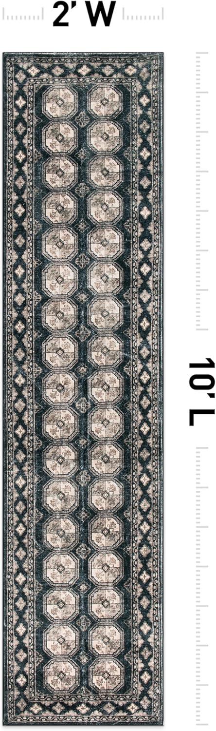 imageRugshop Transitional Moroccan Washable Non Slip Area Rug 5 x 7 AnthraciteAnthracite