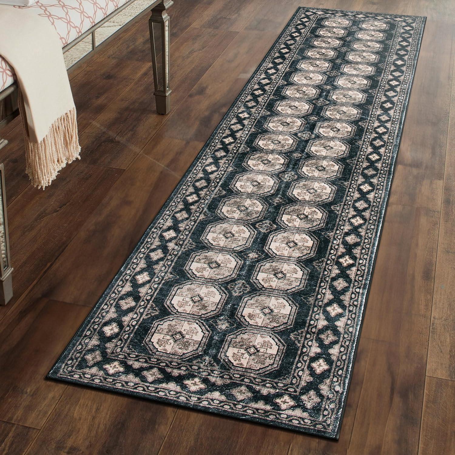 imageRugshop Transitional Moroccan Washable Non Slip Area Rug 5 x 7 AnthraciteAnthracite