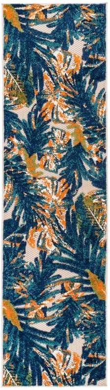 imageRugshop Tropical Floral Leaves IndoorOutdoor Area Rug 5 x 7 GrayMulti Color