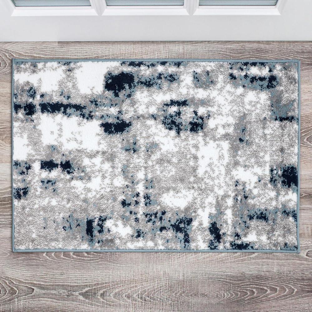 imageRugshop Contemporary Abstract Distressed Area Rug 5 x 7 BlueBlue