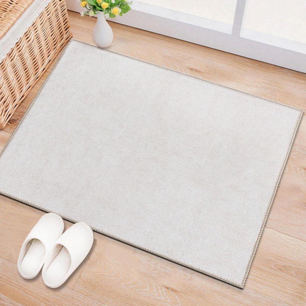 imageRugshop Contemporary Solid Stain Resistant Flat Weave Eco Friendly Premium Recycled Machine Washable Area Rug 5x7 CreamCream
