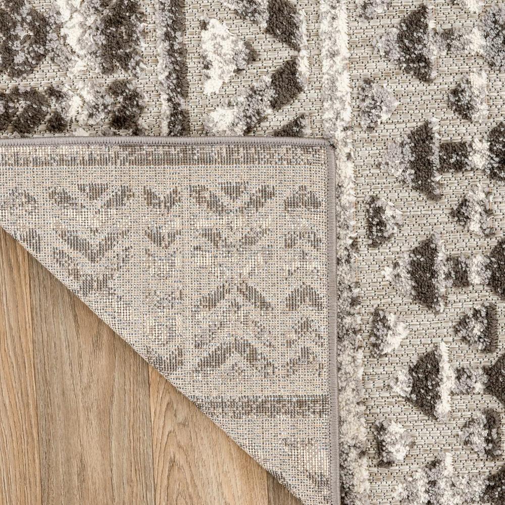 imageRugshop Modern Stripes Geometric IndoorOutdoor Area Rug 5 x 7 GrayGrey