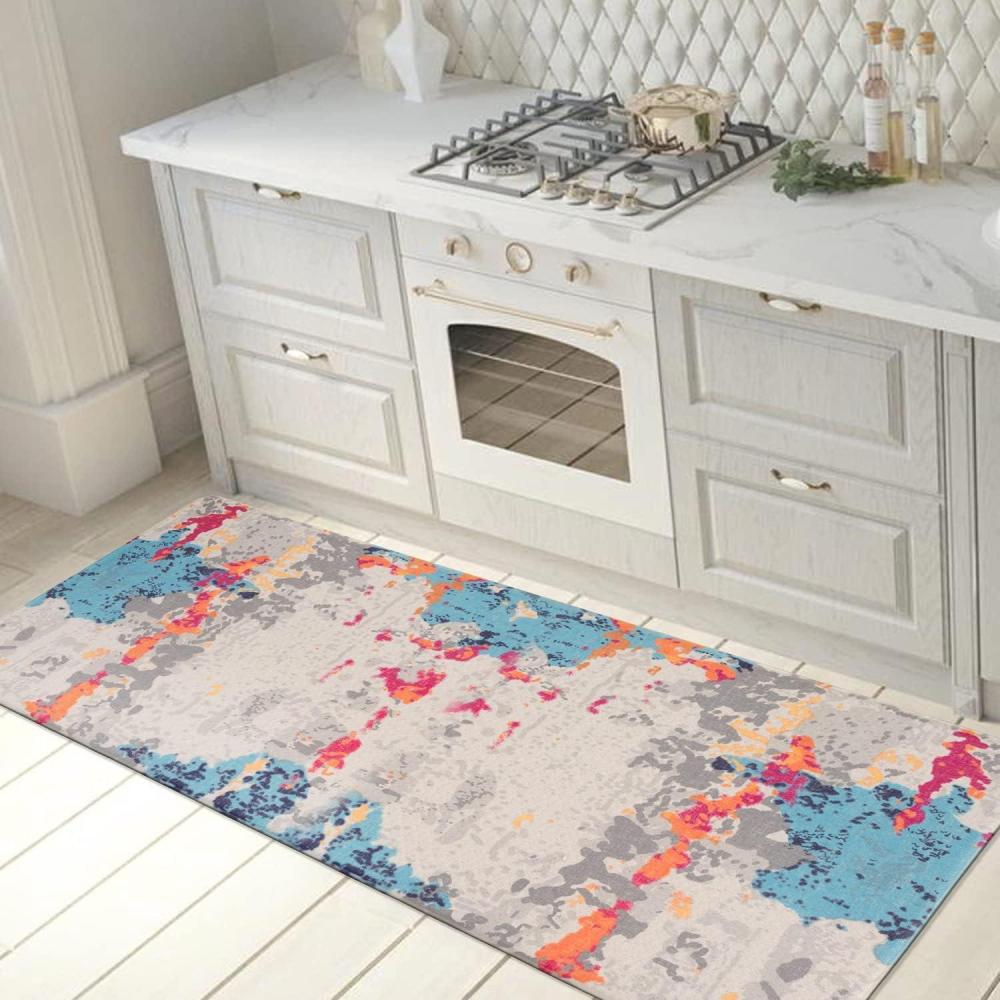 imageRugshop Transitional Abstract Anti Fatigue Standing Mat 18quot x 47quot MultiMulti Color