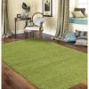 imageCozy Solid Green 53quot x 73quot Indoor Shag Area Rug