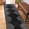 imageRugshop Bohemian Stripe Stain Resistant High Traffic Living Room Kitchen Bedroom Dining Home Office Runner Rug 27quot x 6 Black