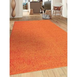 Cozy Solid Orange 5’3″ x 7’3″ Indoor Shag Area Rug