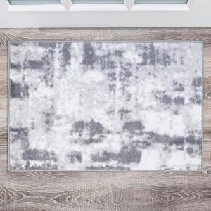 Rugshop Contemporary Abstract Distressed Area Rug 5′ x 7′ Blue(Grey)