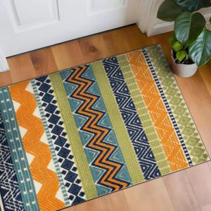 Rugshop Marbella Contemporary Boho Non-Shedding Patio Deck Backyard Indoor/Outdoor Area Rug 5′ x 7′ Gray(Multi Color)