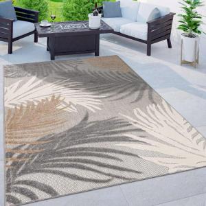 Rugshop Navy Lucca Contemporary Floral Indoor/Outdoor Area Rug Durable Polypropylene, Weather Resistant, Easy to Clean Perfect for Patio, Backyard, Deck and Outdoor Lounge 5′ x 7′(Grey)