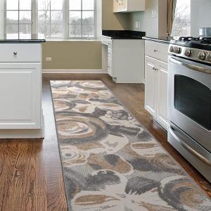 Rugshop Ravenna Modern Large Floral Flowers Indoor/Outdoor Area Rug 5′ x 7′ Multi(Grey)