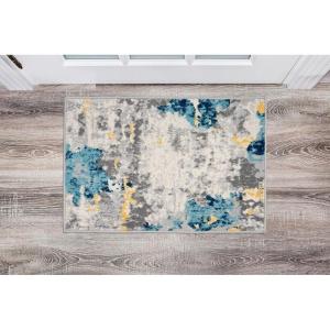 Rugshop Sky Collection Transitional Abstract Area Rug 5′ x 7′ Multi(Cream)