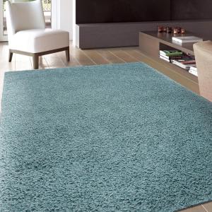 Rugshop Solid Cozy Plush Shag Area Rug 5′ x 7′ Blue