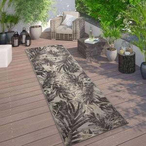Rugshop Tropical Floral Leaves Indoor/Outdoor Area Rug 5′ x 7′ Gray(Grey)