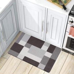 Rugshop Modern Boxes Design Anti Fatigue Standing Mat 18″ x 47″ Gray(Grey)