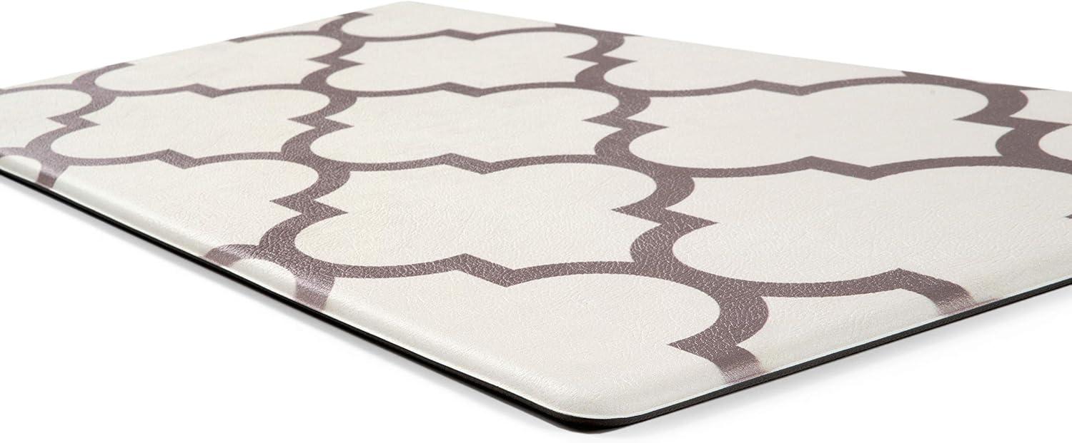 imageRugshop Contemporary Modern Moroccan Trellis Anti Fatigue Standing Mat 18 x 47 Cream