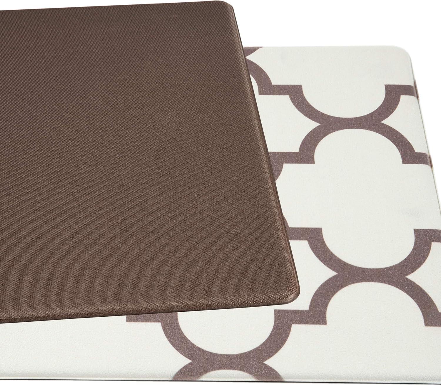 imageRugshop Contemporary Modern Moroccan Trellis Anti Fatigue Standing Mat 18 x 47 Cream