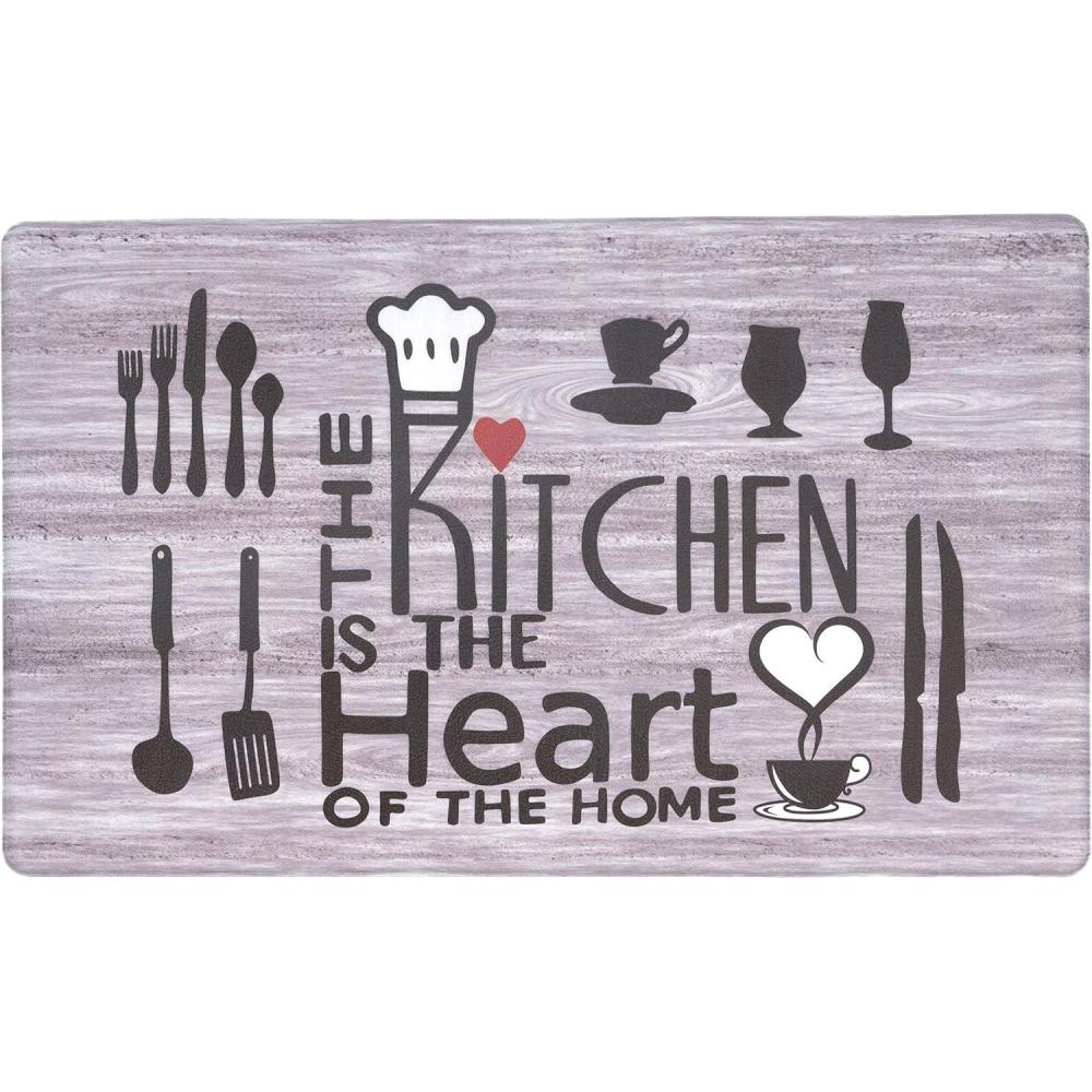 imageRugshop Kitchen Heart Anti Fatigue Mat 18 x 30 Gray
