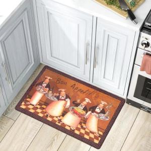 Rugshop Bon Apetit Anti Fatigue Mat 18″ x 47″ Multi(Multi Color)