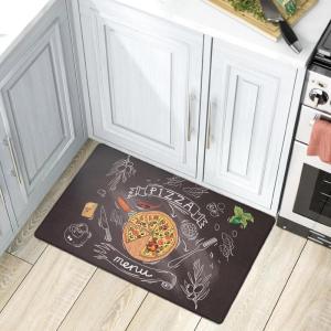Rugshop Pizza Menu Anti Fatigue Mat 18″ x 30″ Black