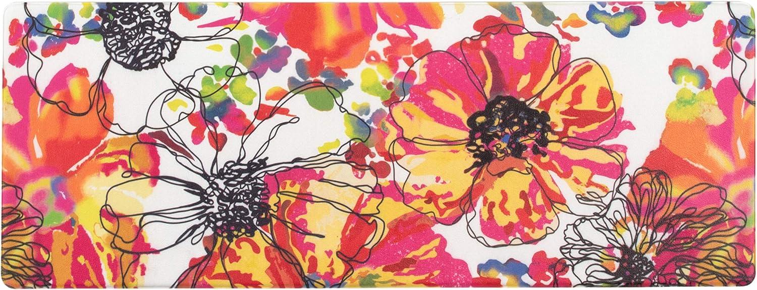 imageRugshop Modern Bright Flowers Anti Fatigue Standing Mat 18 x 47 MultiMulti Color