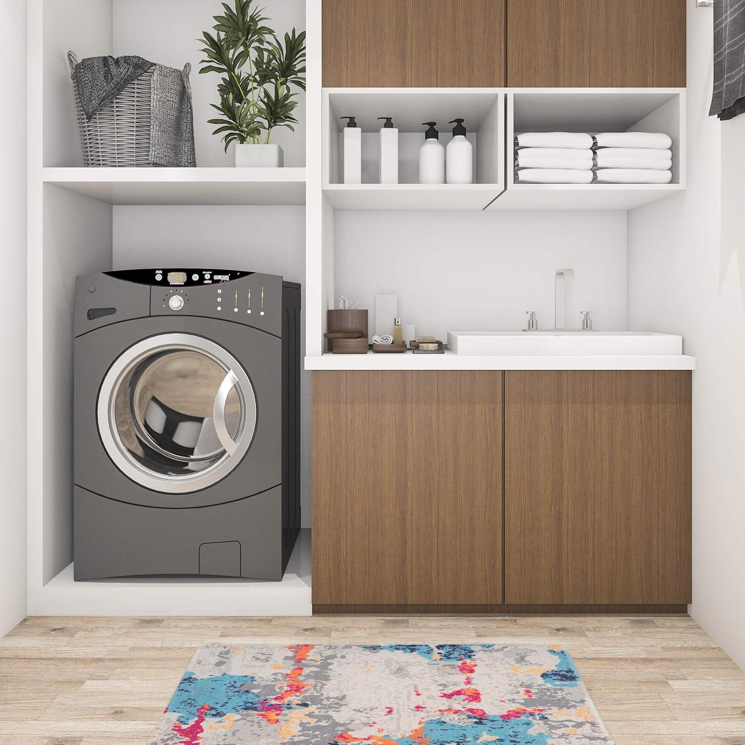 imageRugshop Transitional Abstract Anti Fatigue Standing Mat 18 x 30 Multi