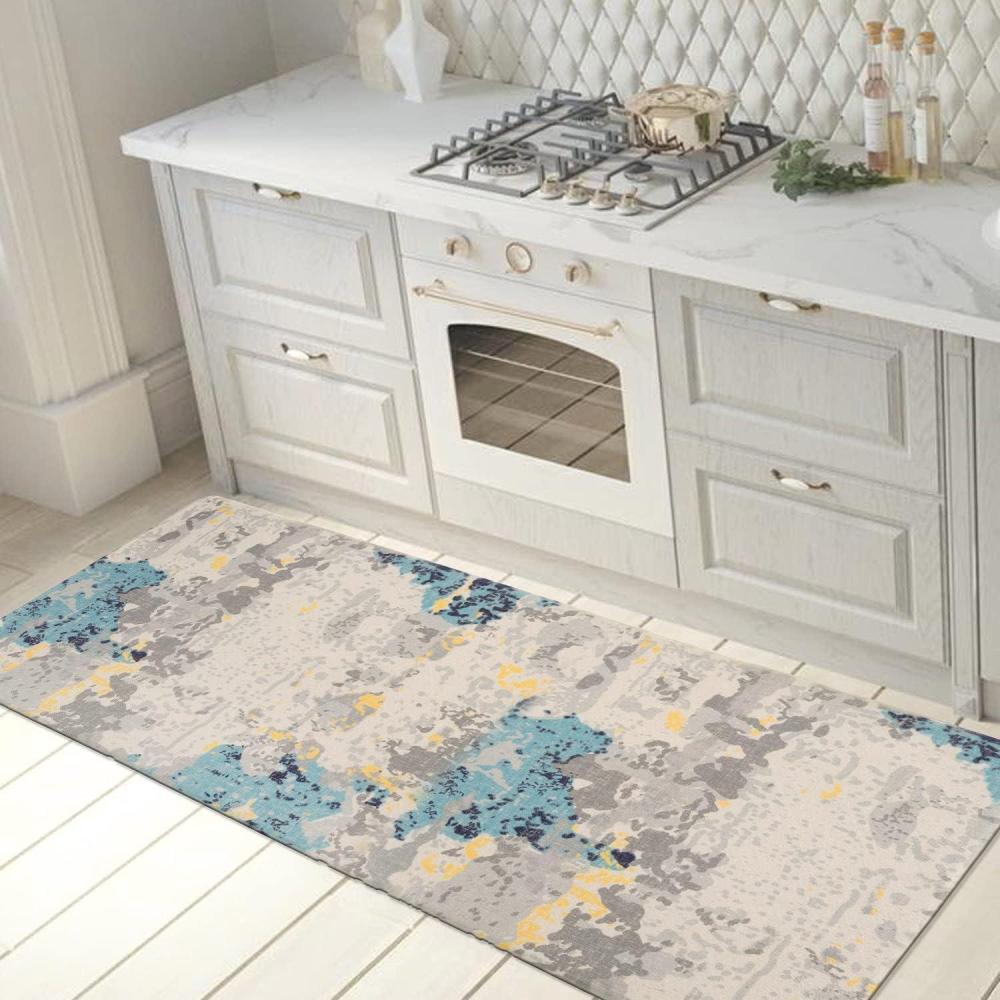 imageRugshop Transitional Abstract Anti Fatigue Standing Mat 18 x 47 Cream