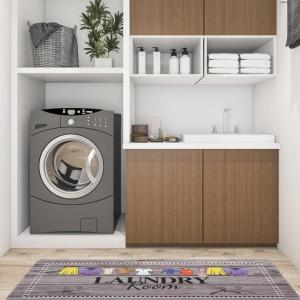 Rugshop Laundry Room Standing Mat 18″ x 47″ Gray(Grey)