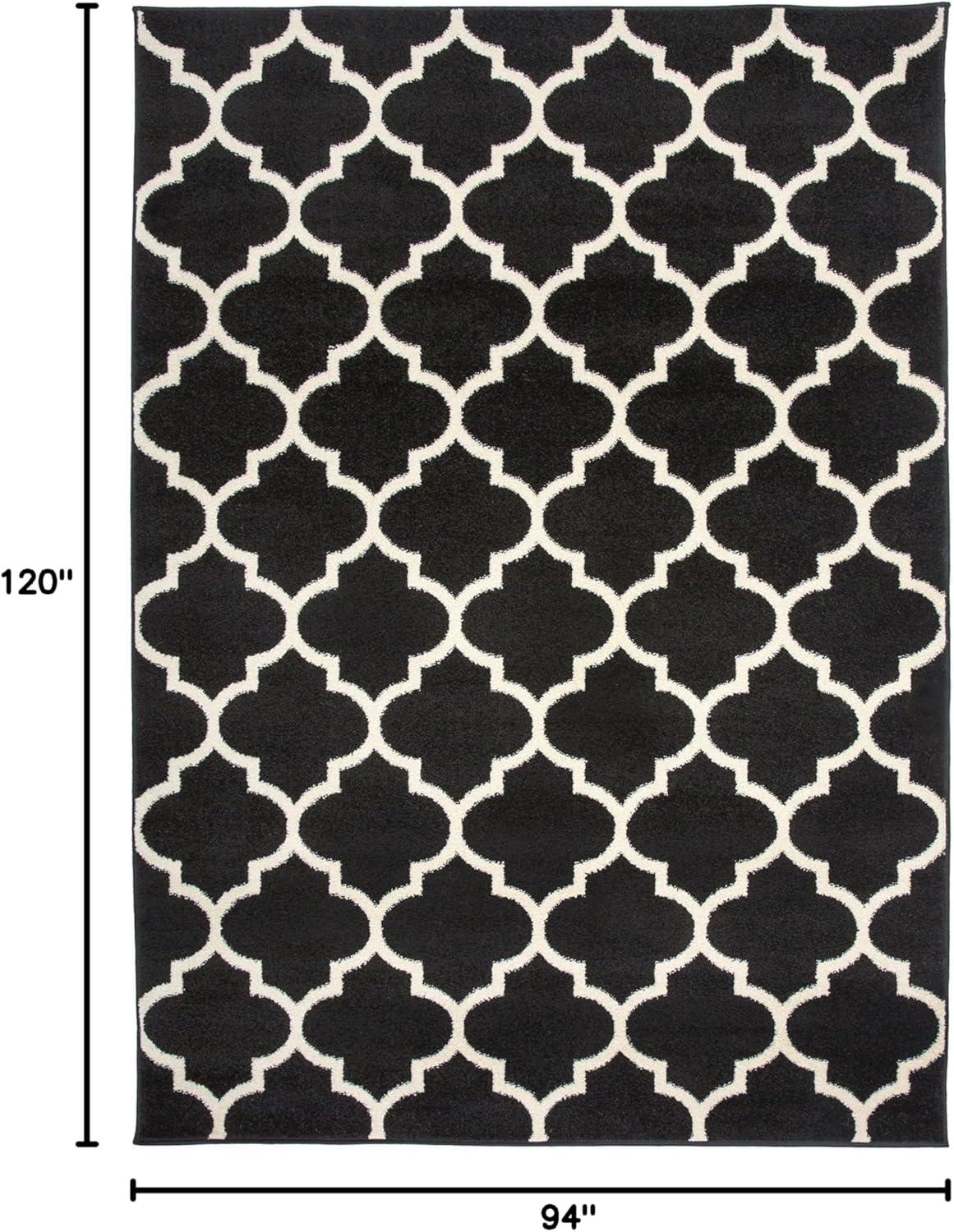 imageRugshop Contemporary Modern Moroccan Trellis Area Rug 7 10 x 10 Black