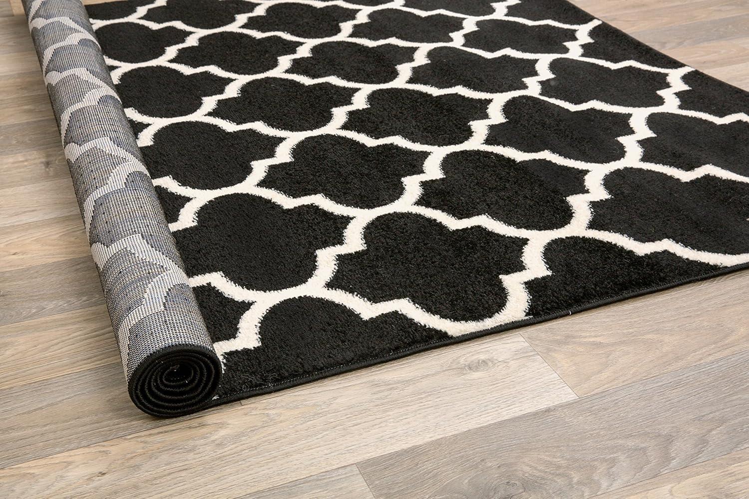 imageRugshop Contemporary Modern Moroccan Trellis Area Rug 7 10 x 10 Black
