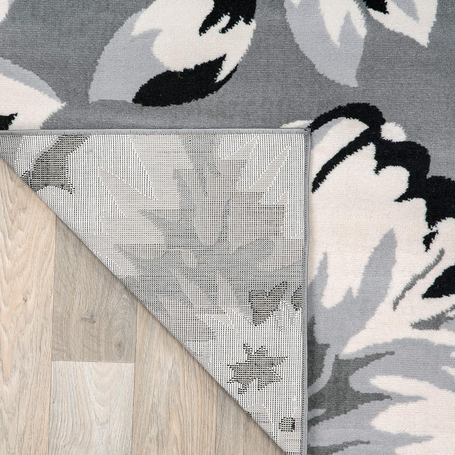 imageRugshop Modern Floral Design Area Rug for Living RoomBedroomHome OfficeKitchen Non Shedding Area Rug 2 X 3 BlueBlue