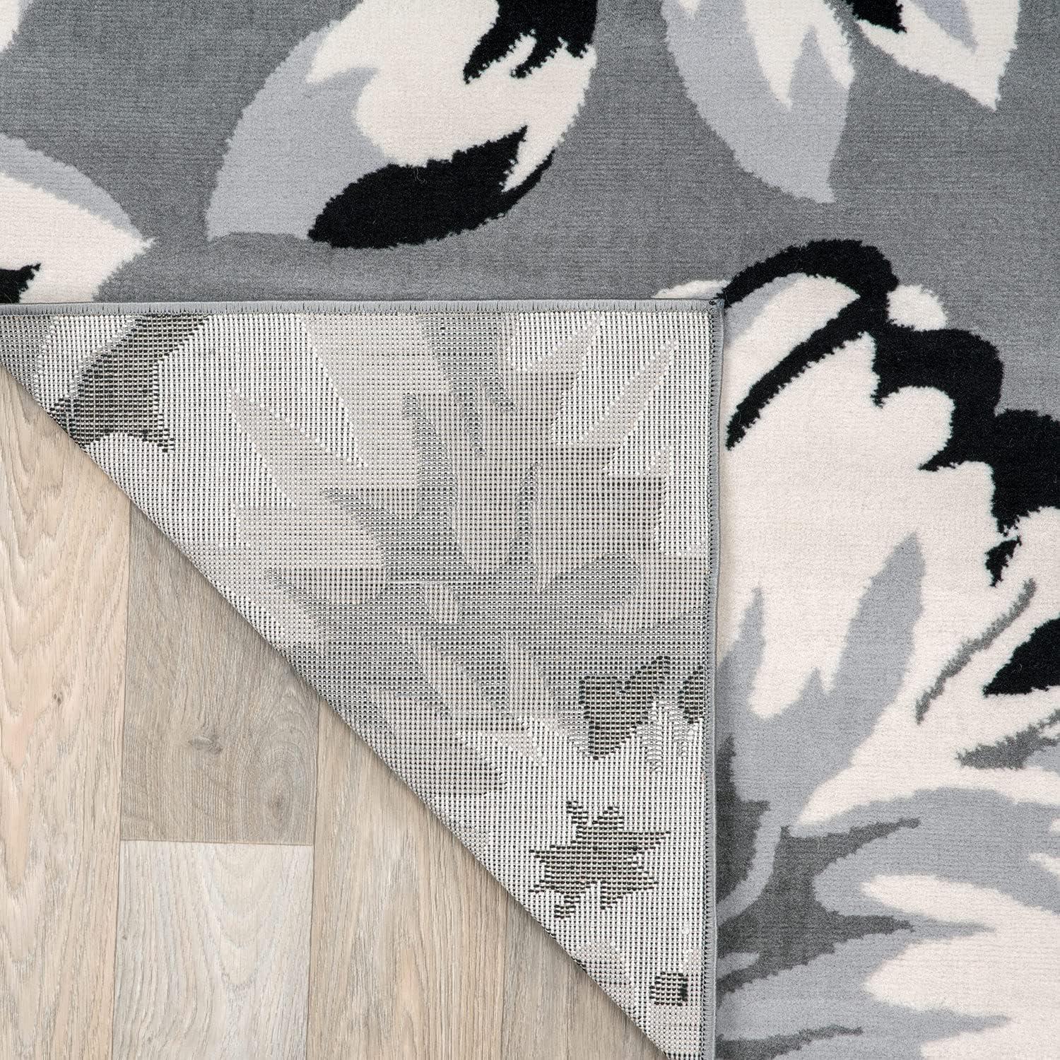 imageRugshop Modern Floral Design Area Rug for Living RoomBedroomHome OfficeKitchen Non Shedding Area Rug 2 X 3 BlueBlue