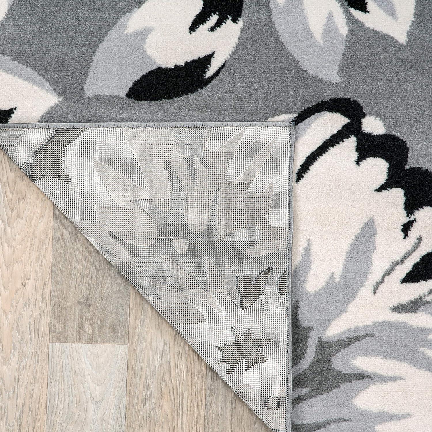 imageRugshop Modern Floral Design Area Rug for Living RoomBedroomHome OfficeKitchen Non Shedding Area Rug 2 X 3 BlueBlue